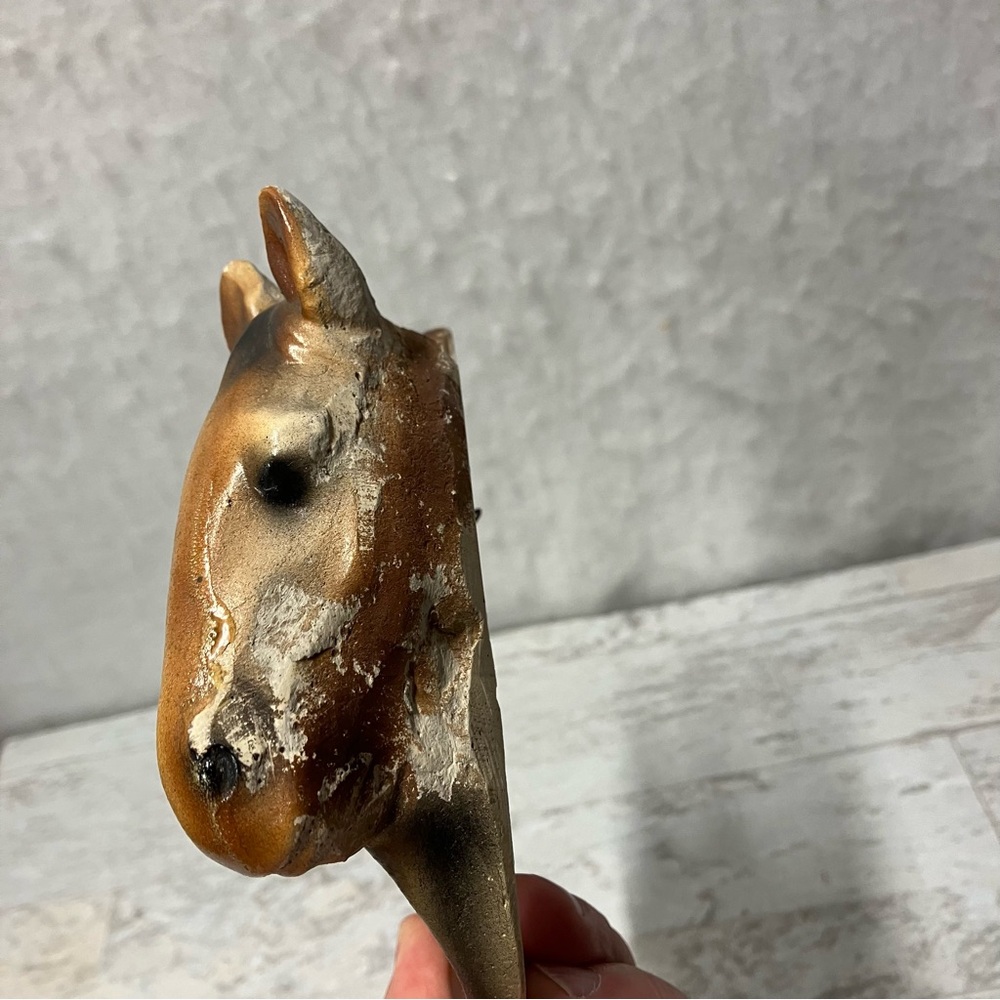 Chalkware Wall Hanging Three Horse Heads 3-Dimensional 3D Clydesdales Racing - Picture 9 of 9